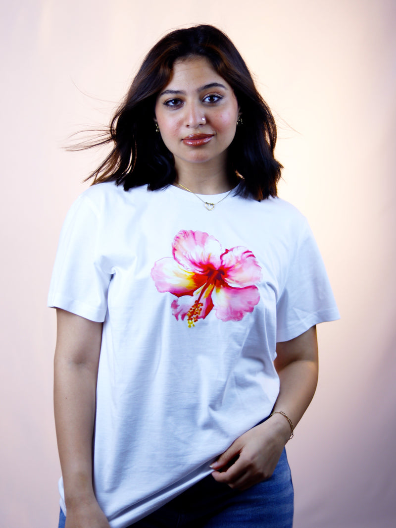 Flower Girl White T-Shirt