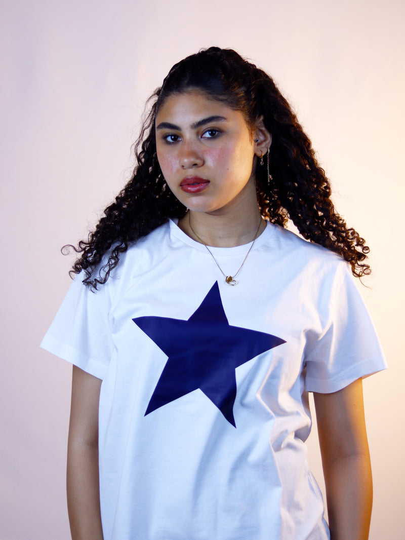 Blue Star White T-Shirt